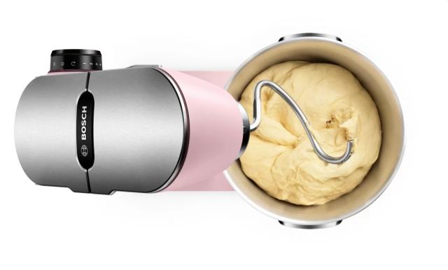 Кухненски робот Bosch MUM9A66N00, OptiMUM, 3D PlanetaryMixing,  1600 W, 7 speeds, Extra large stainless steel bowl 5.5 l, All-Metal Body, Silver-Pink