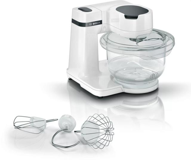 Кухненски робот Bosch MUMS2TW00, Kitchen machine, MUM Serie 2, 700 W, tritan bowl 3.8 l, 3D PlanetaryMixing, 4 speeds, Pastry set, White