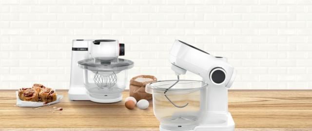 Кухненски робот Bosch MUMS2TW00, Kitchen machine, MUM Serie 2, 700 W, tritan bowl 3.8 l, 3D PlanetaryMixing, 4 speeds, Pastry set, White