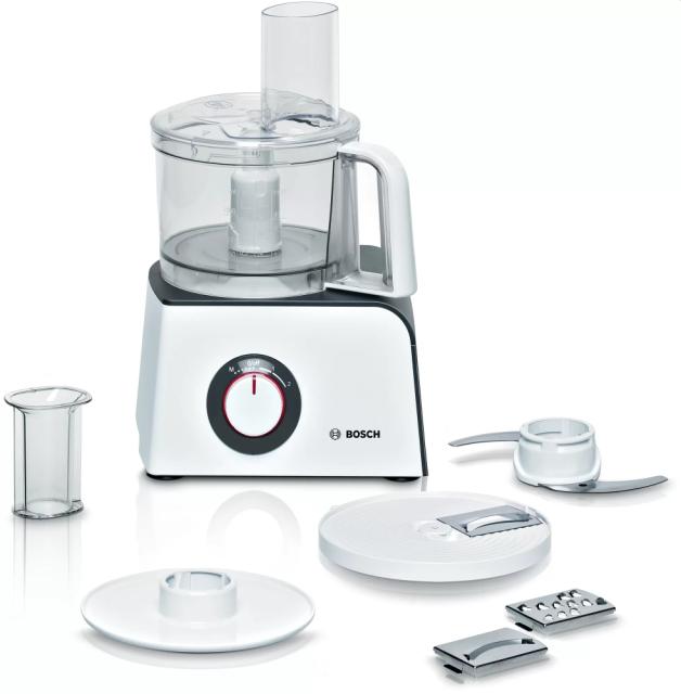 Кухненски робот Bosch MCM4000, Food processor, MCM4 Styline, 700 W, Usable volume 1.2 l, Disc attachments for cutting and planing, Anthracite-White