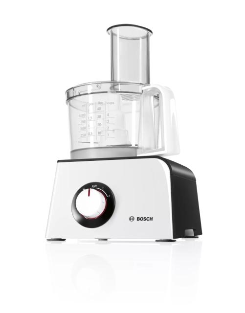Кухненски робот Bosch MCM4000, Food processor, MCM4 Styline, 700 W, Usable volume 1.2 l, Disc attachments for cutting and planing, Anthracite-White
