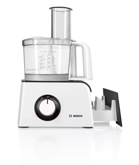 Кухненски робот Bosch MCM4000, Food processor, MCM4 Styline, 700 W, Usable volume 1.2 l, Disc attachments for cutting and planing, Anthracite-White