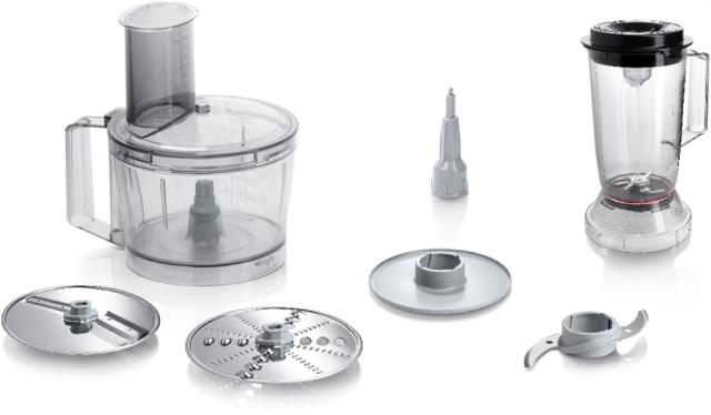 Кухненски робот Bosch MCM3201B, Kitchen machine, MultiTalent 3, 800 W, BPA-free, plastic bowl 2.3 l , Double-sided stainless steel disc for cutting and planing, suitable for crushing ice, Dough attachment, black