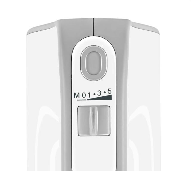 Миксер Bosch MFQ4080, Hand mixer, Styline, 500 W, 5 speeds plus turbo function, Blender and chopper included, FineCreamer, White-silver