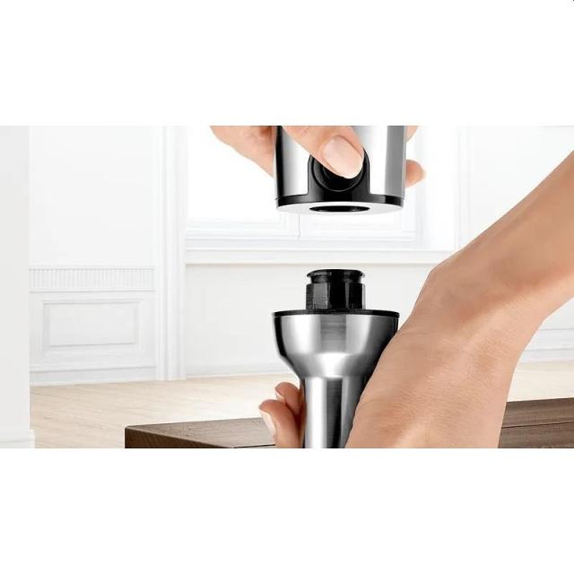 Пасатор Bosch MS6CB6157, Blender, ErgoMixx, 1000 W, 12 speed settings plus turbo function, mixing jug with scale and lid, mini chopper, Black-anthracite