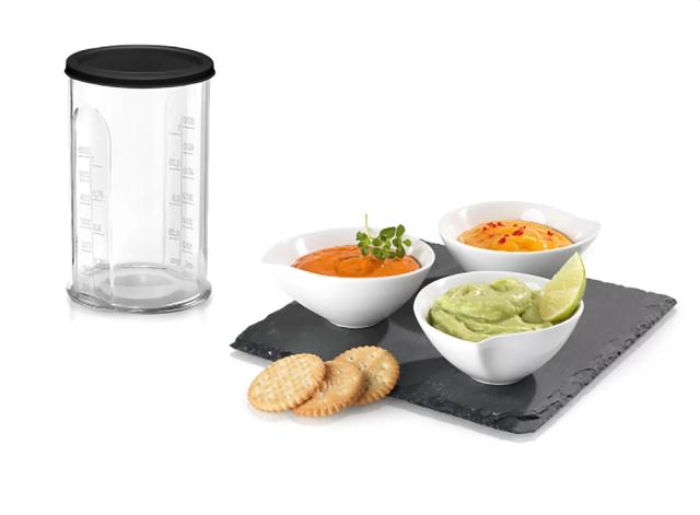 Пасатор Bosch MS6CM6166, Blender, ErgoMixx, 1000 W, 12 speed settings plus turbo function, mixing jug with scale and lid, Stainless steel whisk, VarioChopper, Transparent mixing/measuring cup, Stainless steel