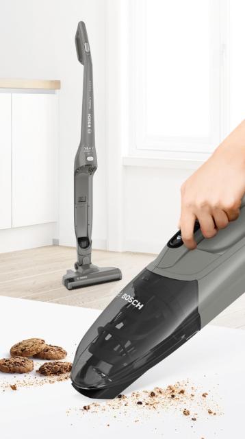 Прахосмукачка Bosch BBHF214G, Cordless Handstick Vacuum Cleaner, Readyy'y 14.4V, Series 2, Gray