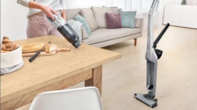 Прахосмукачка Bosch BCH3K2301, Cordless Handstick Vacuum cleaner 2 in 1 Flexxo Gen2 23Vmax, Serie 4, built-in accessories, Silver