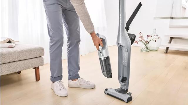 Прахосмукачка Bosch BCH3K2301, Cordless Handstick Vacuum cleaner 2 in 1 Flexxo Gen2 23Vmax, Serie 4, built-in accessories, Silver