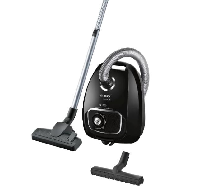 Прахосмукачка Bosch BGLS4X210,  Vacuum cleaner with bag 4.0 l, Series 4, 600W, 77 dB(A), black