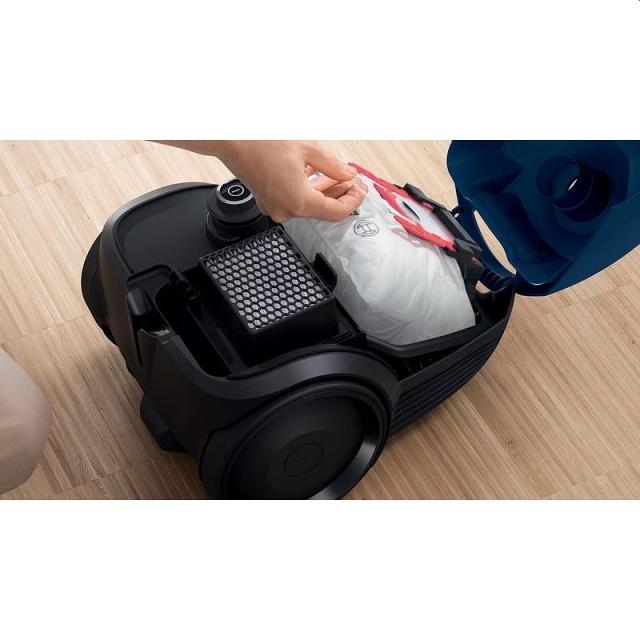 Прахосмукачка Bosch BGBS2BU1T, Vacuum cleaner with bag 3.5 l, Series 2, 850W, 80 dB(A), blue