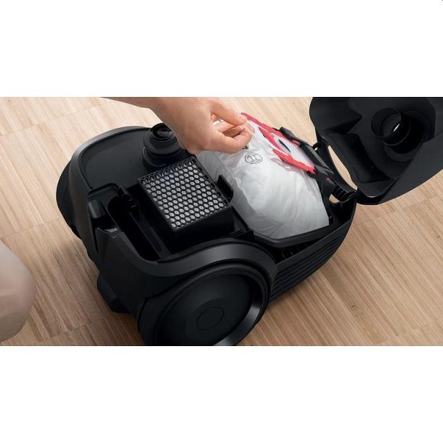 Прахосмукачка Bosch BGBS2LB1, Vacuum cleaner with bag 3.5 l, Series 2, 600W, 80 dB(A), black