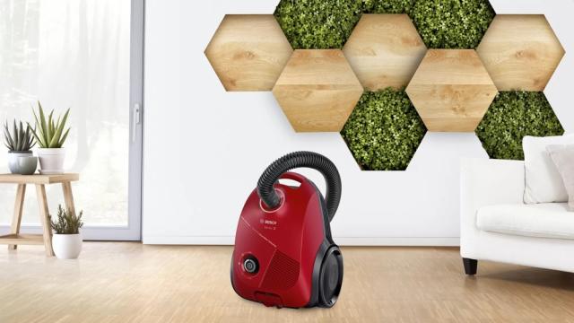 Прахосмукачка Bosch BGBS2RD1H, Vacuum cleaner with bag 3.5 l, Series 2, 600W, 80 dB(A), red