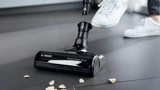 Прахосмукачка Bosch BBS711W, Cordless Handstick Vacuum Cleaner, Unlimited 7, TurboSpin motor, 82 dB(A), 3.0 Ah battery, 18.0V, AllFloor DynamicPower Brush with LED, White