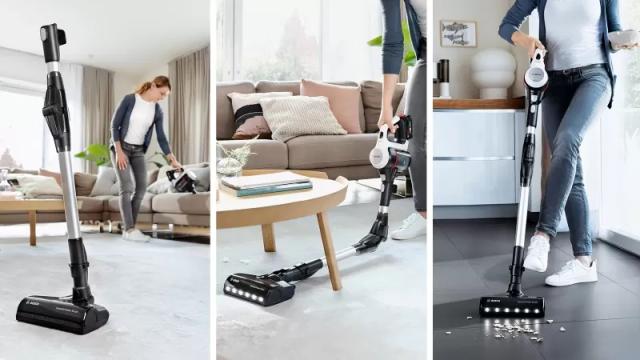 Прахосмукачка Bosch BBS711W, Cordless Handstick Vacuum Cleaner, Unlimited 7, TurboSpin motor, 82 dB(A), 3.0 Ah battery, 18.0V, AllFloor DynamicPower Brush with LED, White