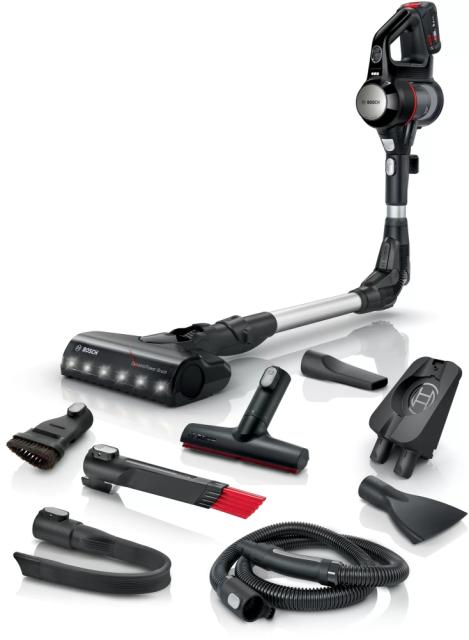 Прахосмукачка Bosch BCS711EXT, Cordless Handstick Vacuum Cleaner, Unlimited 7, TurboSpin motor, 3 Ah, 18.0V, 82 dB(A), AllFloor DynamicPower Brush with LED, Black
