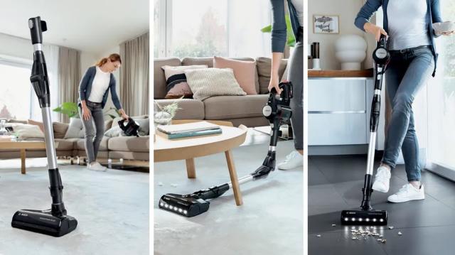 Прахосмукачка Bosch BCS712XXL, Cordless Handstick Vacuum Cleaner, Unlimited 7, TurboSpin motor, 3 Ah, 18.0V, 82 dB(A), AllFloor DynamicPower Brush with LED, Black
