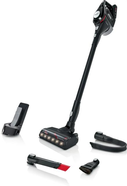Прахосмукачка Bosch BCS8214BL, Cordless Handstick Vacuum Cleaner, Unlimited Gen2, Series 8, TurboSpin motor, 78 dB(A), 4.0 Ah battery, 18.0V, AllFloor HighPower brush with LED, Black