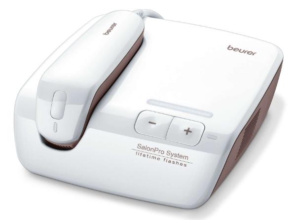 Фотоепилатор Beurer IPL 10000 hair removal, SalonPro System ,XXL large 7 cm light surface,up to 250,000 light pulses,precision attachment,automatic sensor for skin tone detection,6 energy levels,Integrated UV filter