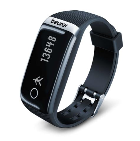 Фитнес гривна Beurer AS 87 Activity sensor, Bluetooth, notifications for calls, SMS sleep traking-analysis, memory capacity for 15 days/15 nights, alarm,move reminder, fat burn, Li-ion battery, charging cable, remote timer for smartphone camera