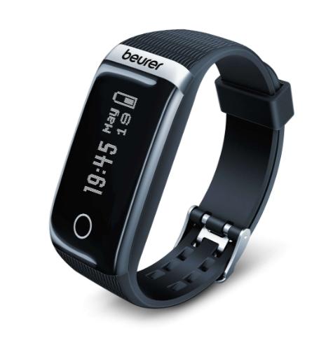 Фитнес гривна Beurer AS 87 Activity sensor, Bluetooth, notifications for calls, SMS sleep traking-analysis, memory capacity for 15 days/15 nights, alarm,move reminder, fat burn, Li-ion battery, charging cable, remote timer for smartphone camera