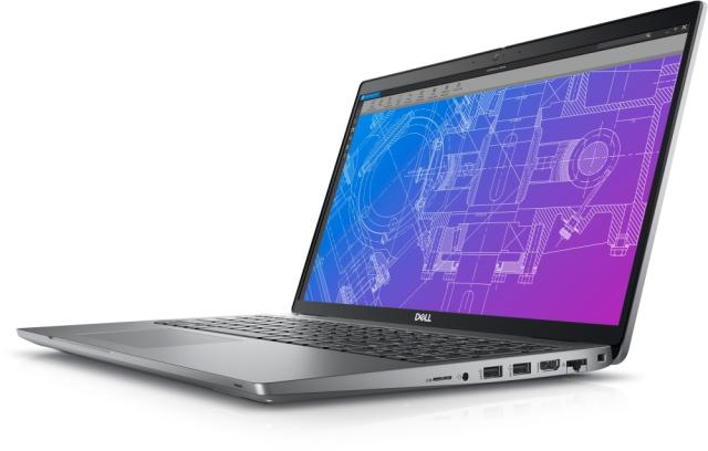 Лаптоп Dell Precision 3570, i7-1255U vPro(2+8 Core, 12 MB Cache, up to to 4.70Ghz), 15.6" FHD (1920x1080) 400 nit, 16 GB, 2 x 8 GB, DDR5, 4800Mhz, 512GB SSD PCIe M.2, NVIDIA T550 4G DDR6, IR Cam and Mic, Wi-Fi 6E+BT 5.2, Win 11Pro