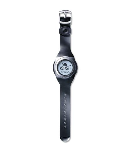 Фитнес гривна Beurer PM 25 Heart rate monitor with chest strap, analogue transmission, ECG heart rate, calorie consumption, date, time, stopwatch, alarm, illuminated display, storage bag, waterproof, chest strap