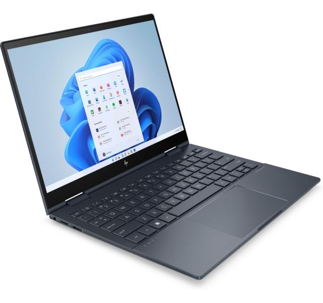 Лаптоп HP Envy x360 13-bf0029nn Space Blue, Core i7-1250U(up to 4.7GH/12MB/10C), 13.3" WUXGA IPS 400nits Touch, 16GB DDR4 on-board, 512GB PCIe SSD, WiFi AX211 6E + BT5.2, Backlit Kbd, 4C Batt, Win 11 Home
