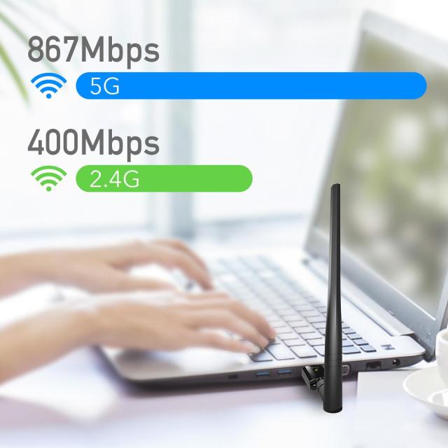 Безжичен Wireless адаптер Cudy WU1400, 2.4/5 Ghz, USB 3.0