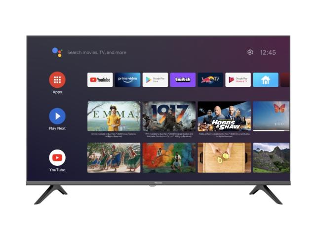 Телевизор Hisense 40" A4HA, Full HD 1920x1080, DLED, HDR, HLG, DTS Virtual X, Smart TV, WiFi 5GHz, WiFi Direct, BT, 2xHDMI, 2xUSB, LAN, CI+, DVB-T2/C/S2, Black
