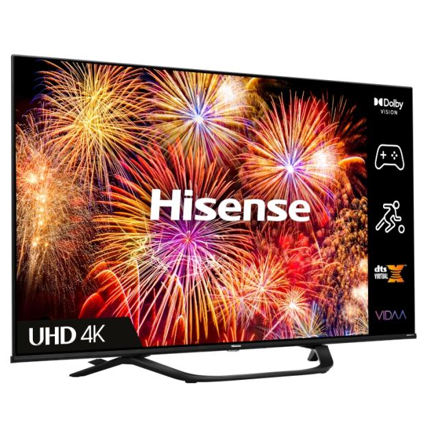 Телевизор Hisense 43" A63H, 4K Ultra HD 3840x2160, DLED, HDR 10+, HLG, Dolby Vision, Dolby Vision, DTS Virtual X, Smart TV, WiFi 5GHz, WiFi Direct, BT, Anyview Cast, 3xHDMI, 2xUSB, LAN, CI+, DVB-T2/C/S2, Black