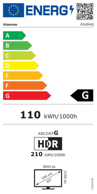 Телевизор Hisense 65" U8HQ, 4K Ultra HD 3840x2160, ULED, FALD, Quantum Dot, 120Hz, IPS, HDR 10+, HLG, Dolby Vision IQ, Dolby Atmos, Smart TV, WiFi 5GHz, WiFi Direct, BT, Anyview Cast, 4xHDMI, 2xUSB, LAN, CI+, DVB-T2/C/S2, Black