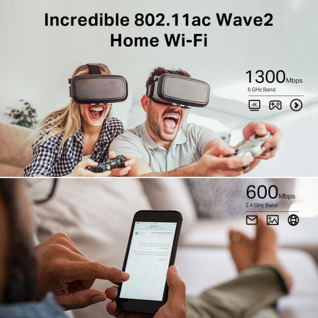 Рутер TP-Link Archer C80 AC1900, 2.4GHz (600 Mbps) / 5GHz (1300 Mbps), Wireless AC, LAN 4 x 1000Mbps, WAN 1 x 1000
