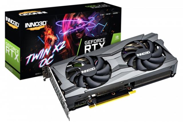 Видео карта Inno3D GeForce RTX 3060 Twin X2 OC 8GB GDDR6X, 128-bit, PCI-E 4.0DisplayPort, HDMI