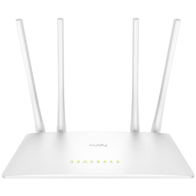 Рутер Cudy WR1200, 1200Mbps, Wireless AC, 2.4GHz (300 Mbps ) / 5 Ghz (867 Mbps), WAN 1 x 1x10/100/1000, LAN 4 x 10/100