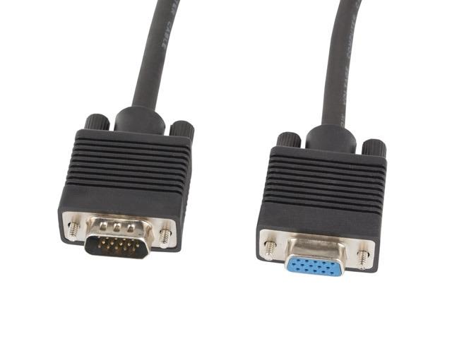 Кабел Lanberg Cable VGA M/F EXTENSION 5M Shielded Ferrite Black