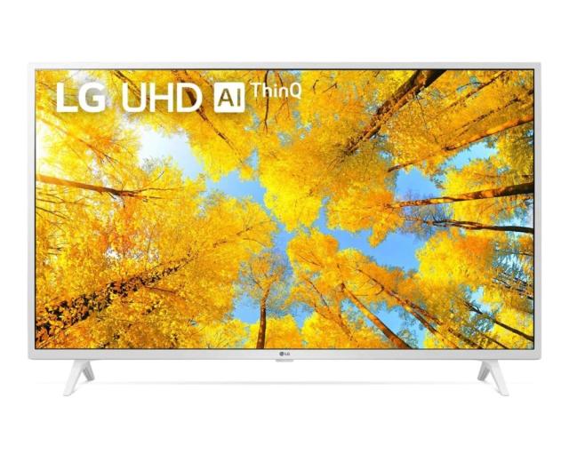 Телевизор LG 43UQ76903LE, 43" 4K IPS UltraHD TV 3840 x 2160, DVB-T2/C/S2, webOS Smart TV, ThinQ AI, a5 Gen5 AI Processor, WiFi 802.11ac, HDR10 Pro, HLG, AI Sound, Voice Controll, Miracast / AirPlay 2, HDMI, CI, LAN, USB, Bluetooth, 2 pole Stand, Whit