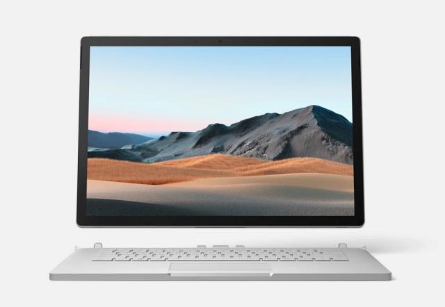 Лаптоп Microsoft Surface Book 3, Core i7-1065G7 (up to 3.90 GHz, 8MB), 15" (3240 x 2160) PixelSense Display, NVIDIA GeForce GTX 1660 Ti Max-Q Design, 16GB RAM, 256GB PCIe SSD, Windows 10 Home, Silver+Microsoft Modern USB-C Speaker Black+Microsoft Sur