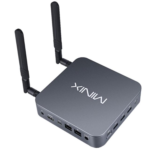 Настолен компютър MiniX NEO J51-C8, Intel Celeron N5105 4C (2.00 GHz, 4MB cache), 8GB DDR4 SoDIMM, 512 GB SSD M.2 NVMe, Dual RJ-45, Wi-Fi+BT, HDMI, miniDP, USB Type-C, Windows 11 Pro