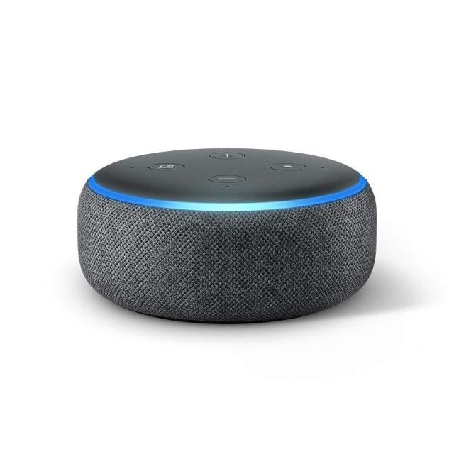 Преносима смарт колона Amazon Echo Dot 3 Charcoal, микрофон, Wi-Fi, Bluetooth, гласов асистент, черна