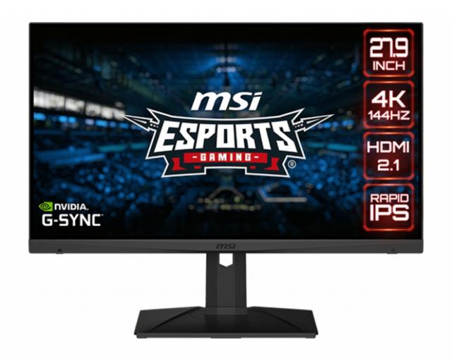 Монитор MSI Optix MAG281URF 27.9", FlatRapid IPS,  144HZ, 1ms, 4K, 3840x2160 (UHD), 16:9, G-SYNC Compatible, 36M, HDMI 2.1, KVM 2.0, Gaming OSD App