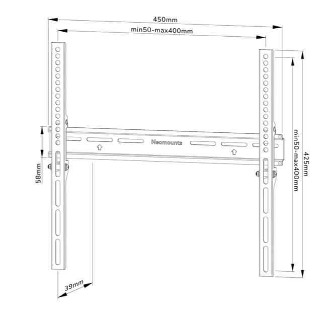 Стойка Neomounts by NewStar Screen Wall Mount (fixed, lockable, VESA 400x400)