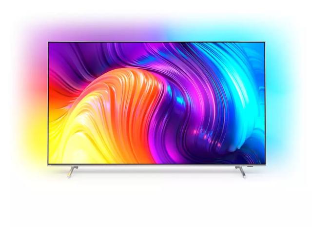 Телевизор Philips 86PUS8807/12, 86" THE ONE, UHD 4K DLED 3840x2160, DVB-T/T2/T2-HD/C/S/S2, Ambilight+Hue, HDR10+, HLG, Android 11, Dolby Vision, Atmos, P5 Perfect Picture, 120Hz, BT 5.0, HDMI 2.1, 90% DCI Color Gamut, VRR, FreeSync, ARC, USB, Cl+, 80