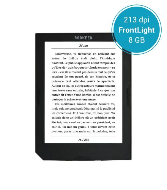 eBook четец BOOKEEN Cybook Muse Frontlight2, 6", Черен