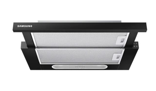 Аспиратор Samsung NK24M1030IB/UR, Hood with washable aluminum filter,  60cm, Energy Efficiency Class C, Number of Motors - 1, Noise Level - 71 dBA, Type of controls - Push button, Black