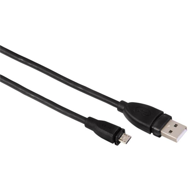 Кабел HAMA USB 2.0 - micro USB, 3 м, 1 звезда