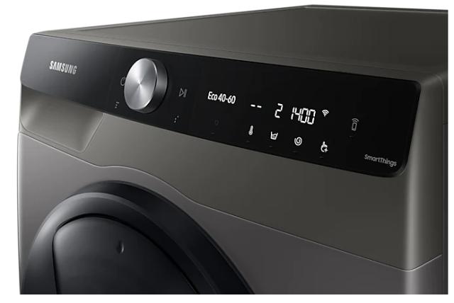 Пералня със сушилня Samsung WD90T754DBX/S7, Washing Machine/Dryer, 9/6 kg, 1400rpm, Energy Efficiency B/E, Spin Efficiency B, Add Wash, Eco Bubble, Bubble Soak, QuickDrive, Air Wash, Hygiene Steam, AI Control, Platinum Silver,Black door