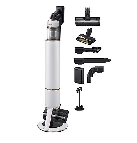 Прахосмукачка Samsung VS20A95823W/GE, Wireless vacuum cleaner with All-in-one Clean Station, Bespoke Jet One Pet, Suction power 210W, Dual Brush, Pet Brush, Black chrome/Cloudy white