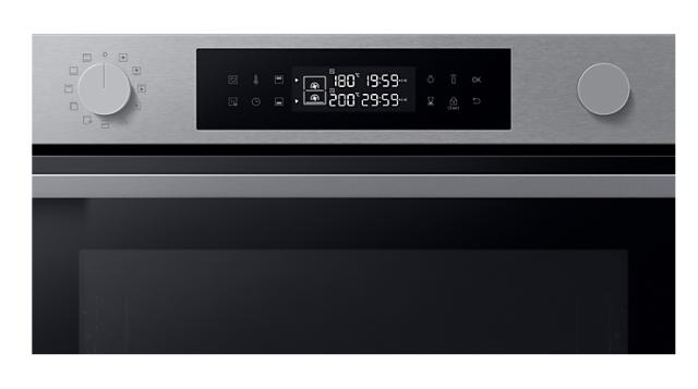 Фурна Samsung NV7B4445VAS/U2, Electric Oven with Dual Cook and Natural Steam, Bespoke Design, Air Sous Vide Function, 76 l, Catalysis, Class A+, LED display, Stainless steel
