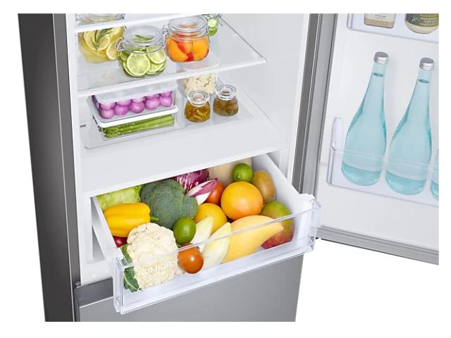 Хладилник Samsung RB33B610FSA/EF, Refrigerator, Fridge Freezer,344L (230l/114l), Energy Efficiency F, SpaceMax, No Frost, All-Around Cooling, DIT, Stainless steel
